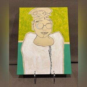 Lindsey‎ Shaw Original Art Painting “Simple” Momlife Portrait 16x12 Canvas